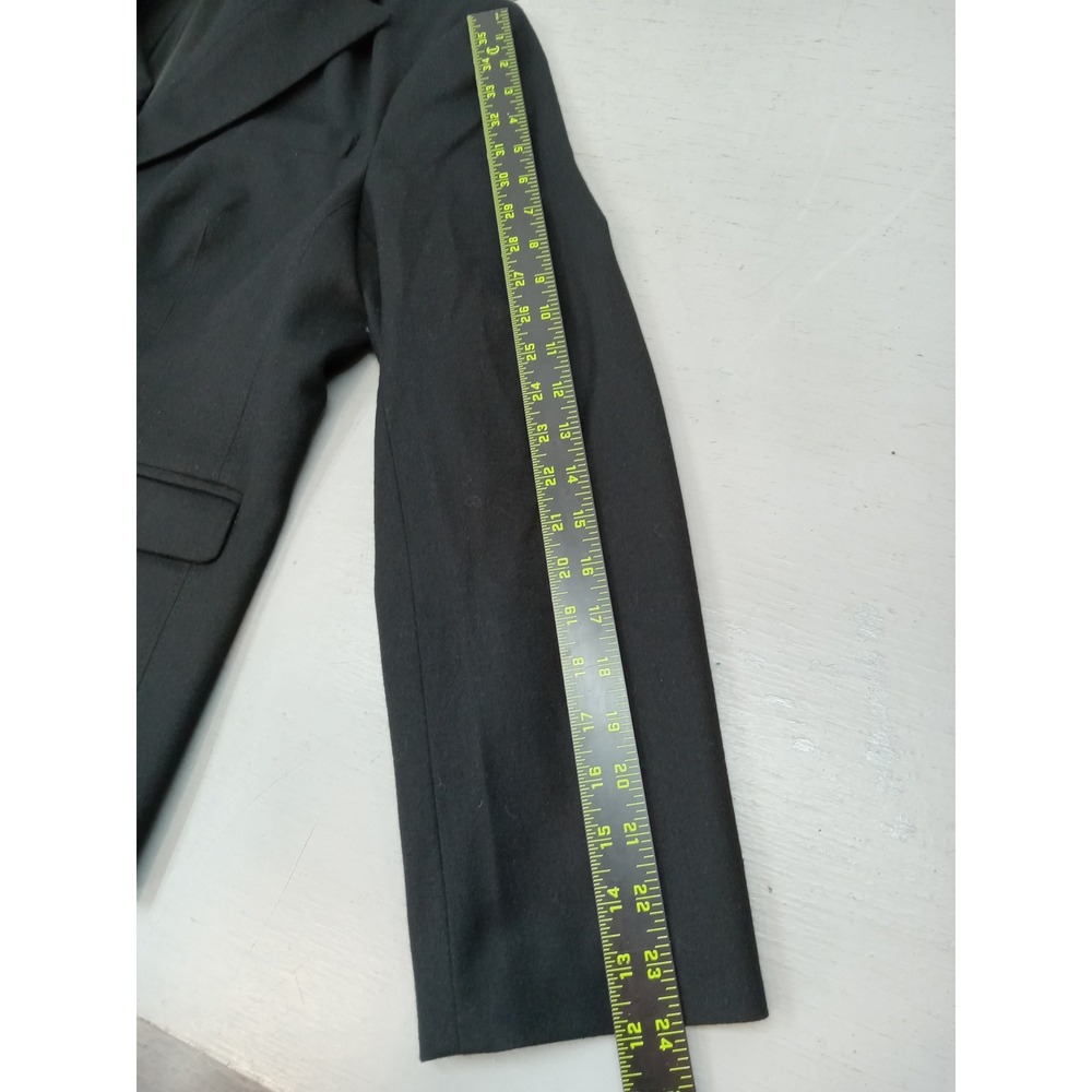 Talbots Blazer Jacket Womens 16P Double Breasted Black Wool Blend Professional - Picture 8 of 10